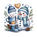 Baby Snowman  DTF Print