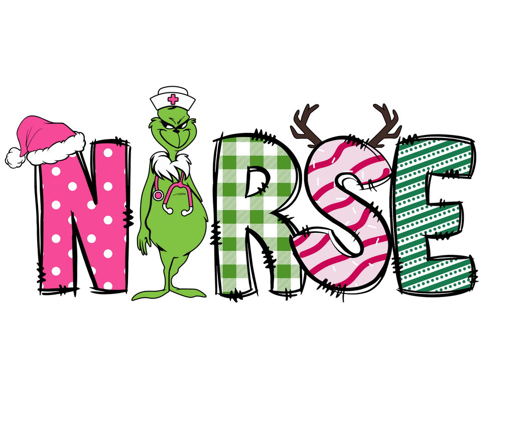 12 Days of nursing front and back DTF Prints