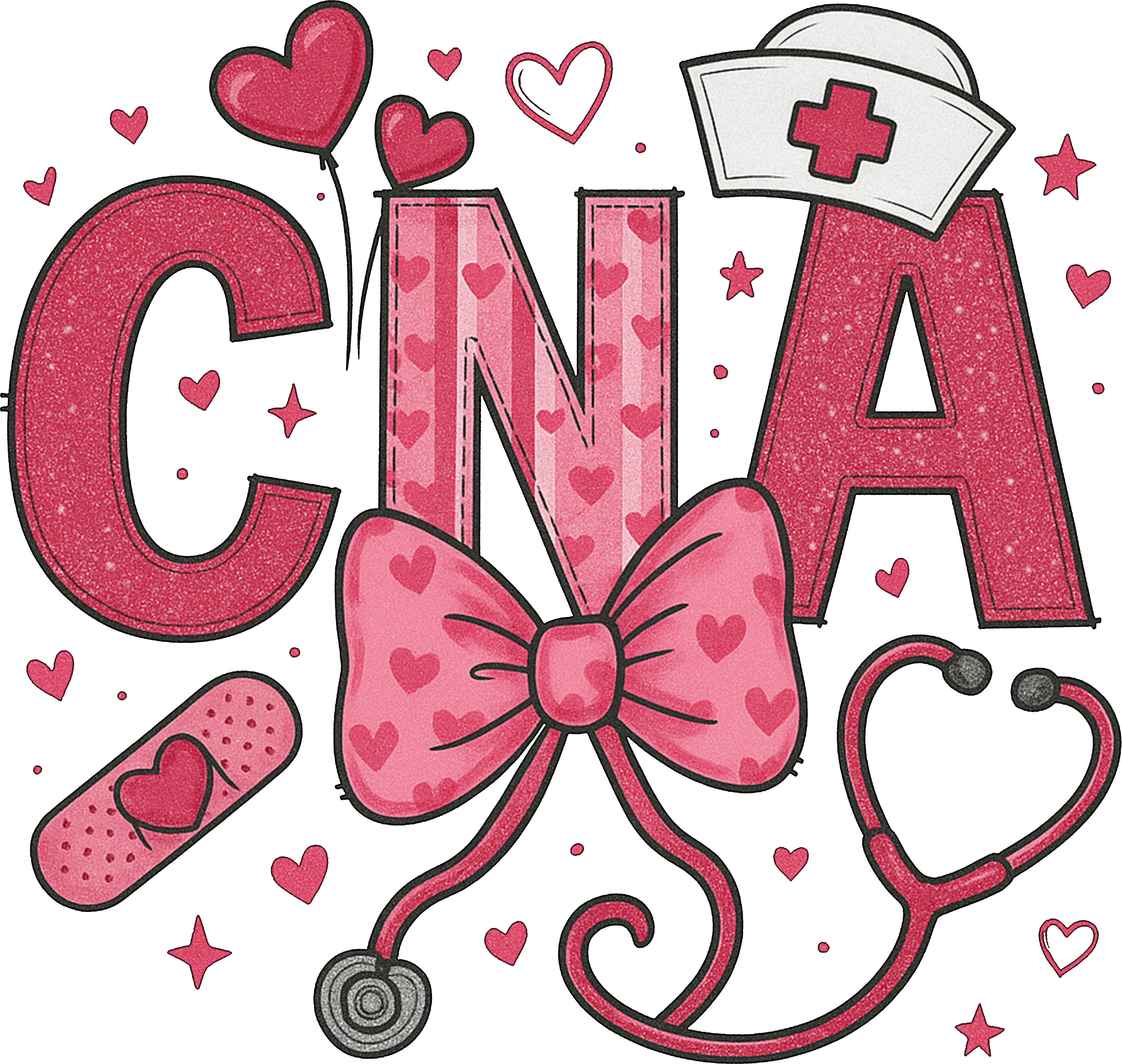 CNA Valentine's Day DTF Print