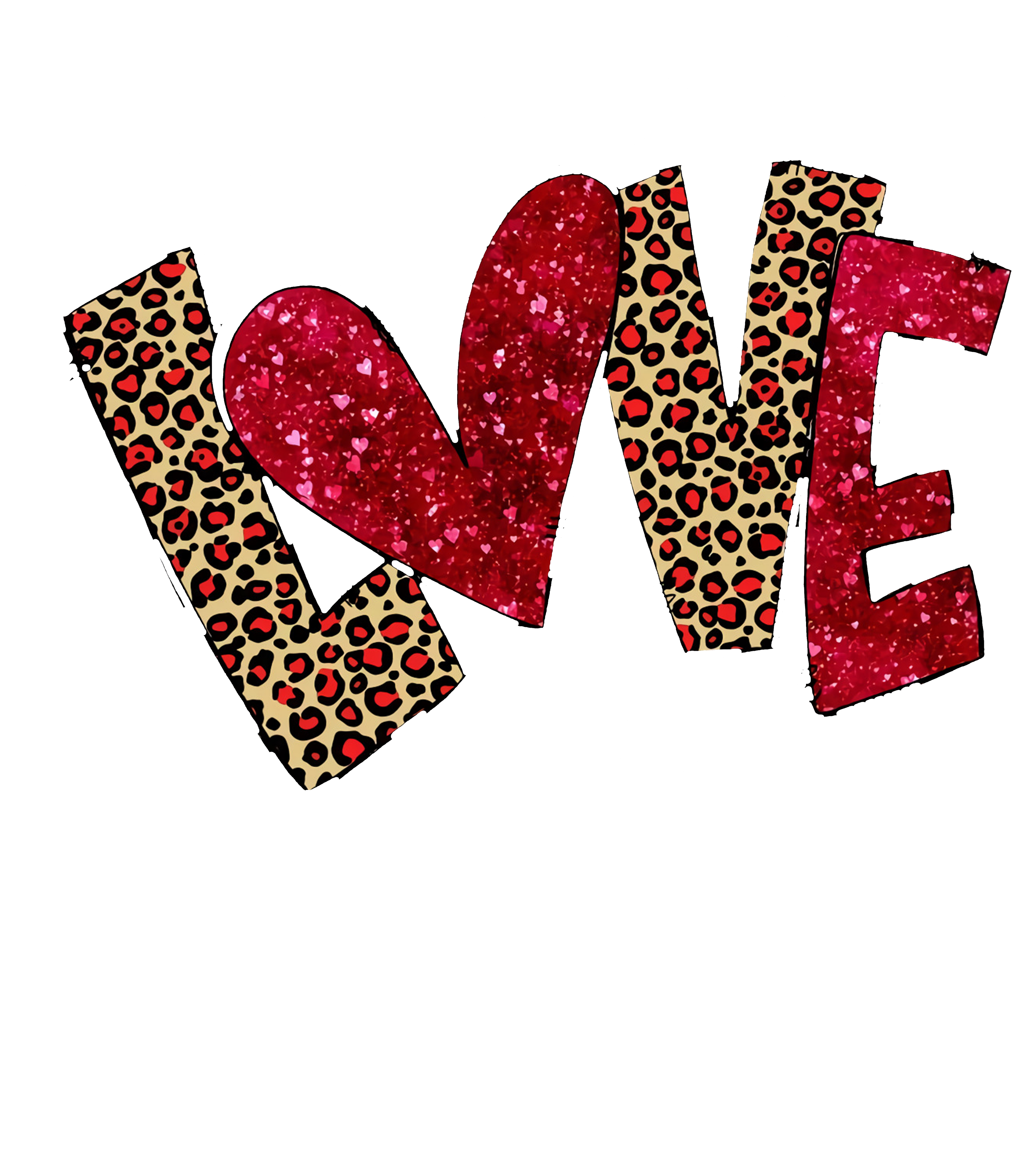 Animal Print Love DTF Print